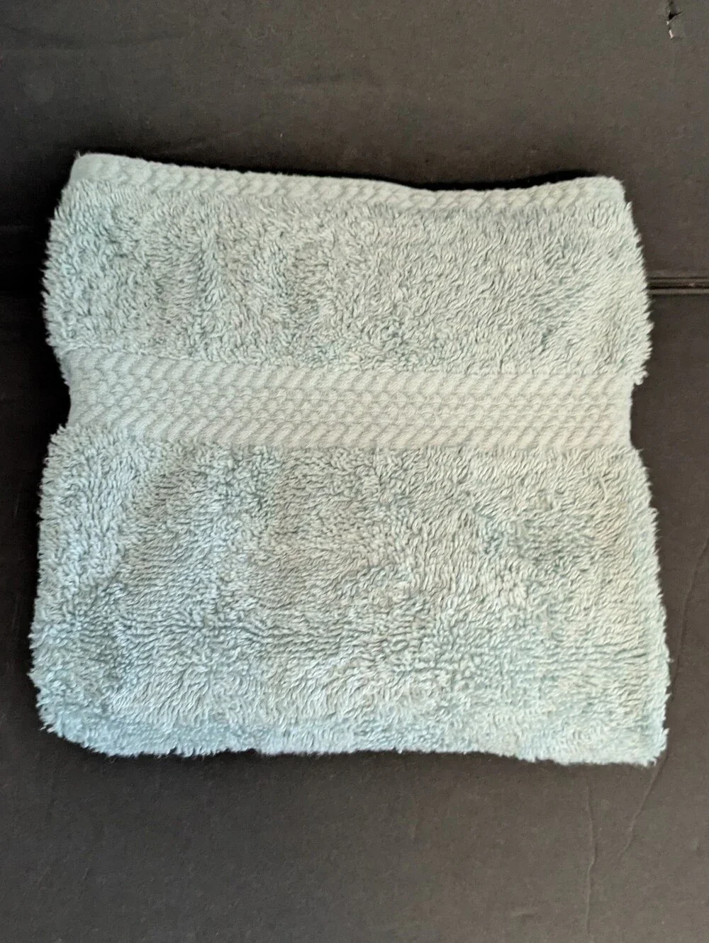Supima Soft Bathmat and Hand Towel Plush Light Teal Linen and Things